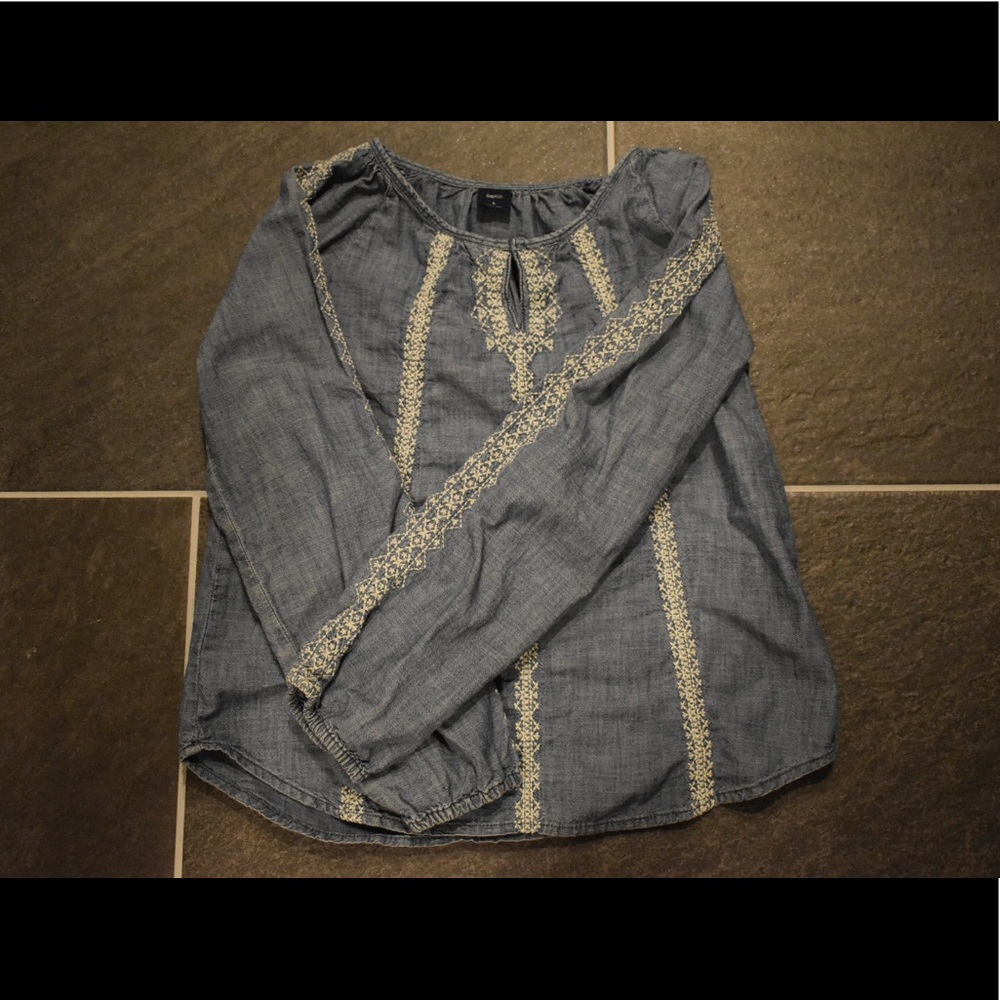 Children Gap denim long sleeve shirt